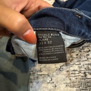 Buckle Black Low Rise Flare Jeans